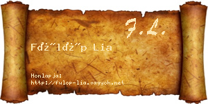 Fülöp Lia névjegykártya